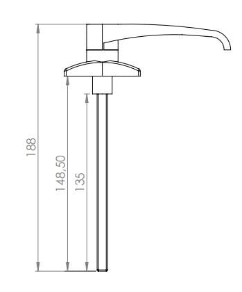 Cantonal Portierkruk, deurklink afsluitbaar met sleutel