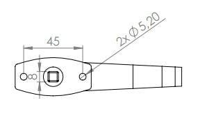 Cantonal Portierkruk, deurklink afsluitbaar met sleutel
