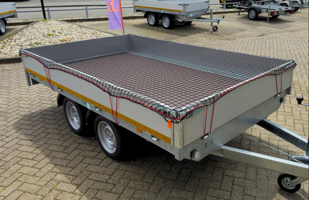 Cantonal Premium aanhangernet - maasnet - 370x250 cm - inclusief elastiek rondom - UV bestendig