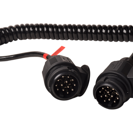 Cantonal Premium verloop spiraalkabel 13 aderig met 2x 13-polige stekker - 90 tot 250 cm
