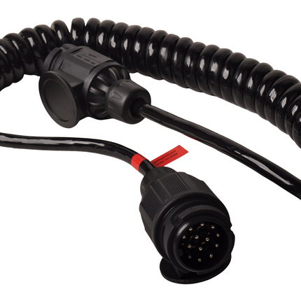 Cantonal Premium verloop spiraalkabel - 2x 13-polige stekker - 90 tot 250 cm - 13 aderig