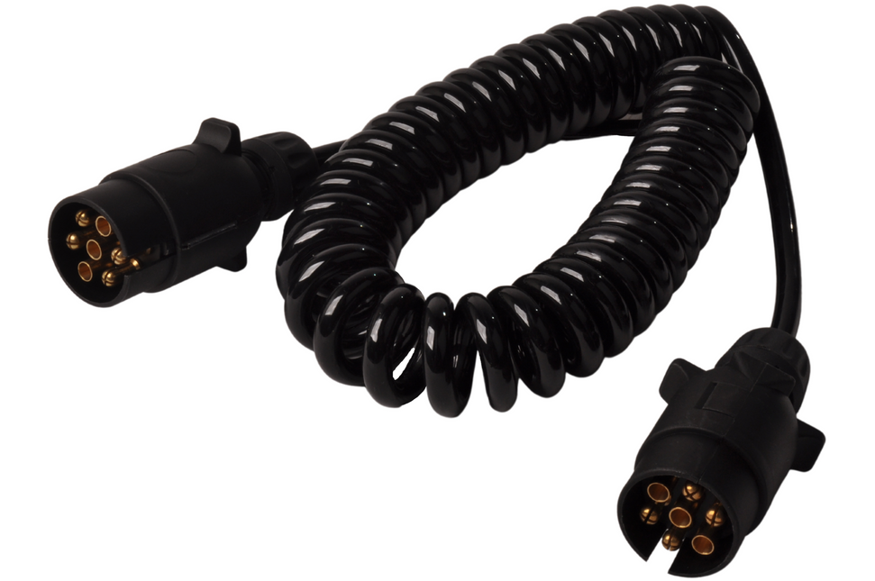 Cantonal Premium verloop spiraalkabel 7 aderig met 2x 7-polige stekker - 90 tot 250 cm