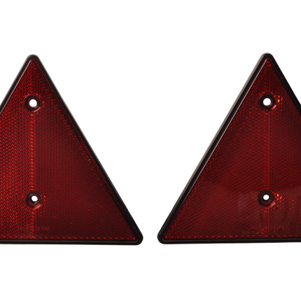 Cantonal Rode driehoek reflector - 153x130 mm - h.o.h. afstanden 70 mm - 2 stuks