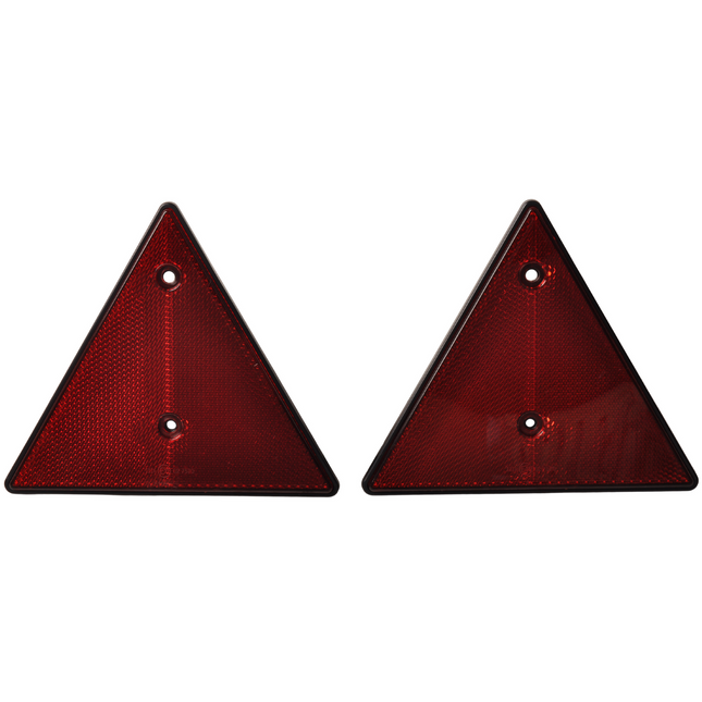 Cantonal Rode driehoek reflector - 153x130 mm - h.o.h. afstanden 70 mm - 2 stuks