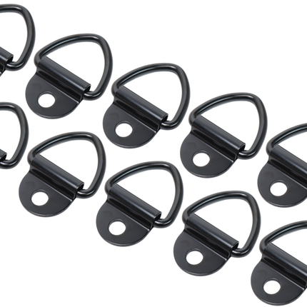 Cantonal Set van 10 vloerringen / sjorogen zwart – 85 x 41 mm