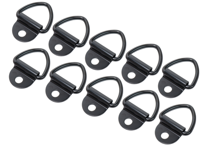 Cantonal Set van 10 vloerringen / sjorogen zwart – 85 x 41 mm