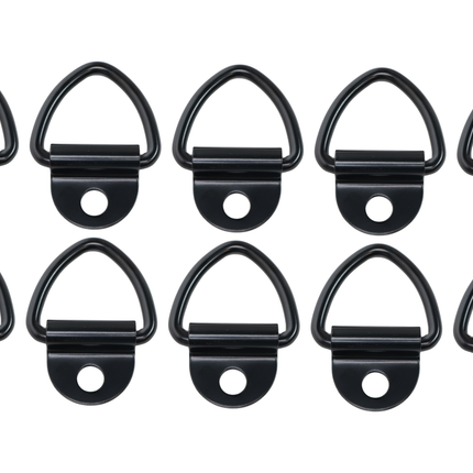Cantonal Set van 10 vloerringen / sjorogen zwart – 85 x 41 mm