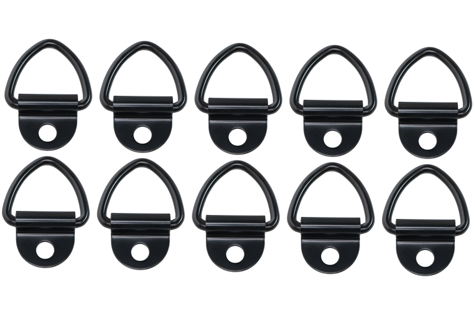 Cantonal Set van 10 vloerringen / sjorogen zwart – 85 x 41 mm