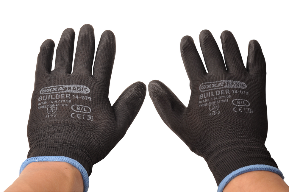 Cantonal Set van 12 Griphandschoenen PU-flex met ventilerende rugzijde