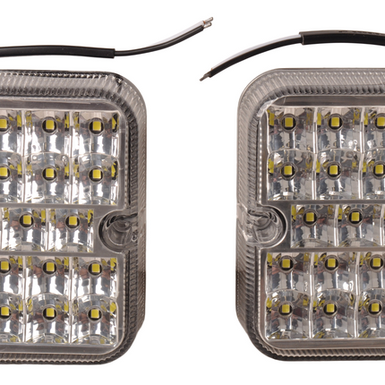 Cantonal Set van 2 achteruitrijlampen - 100x80x28 mm - LED