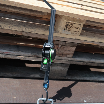 Cantonal Set van 2 automatisch oprollende spanbanden met waterdichte behuizing - 300x2,5 cm - 600 kg - S-haken