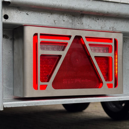 Cantonal Set van 2 beschermrekken Multiled 4 - 253x141x63,7 mm - met vrije driehoek - RVS materiaal