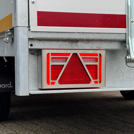 Cantonal Set van 2 beschermrekken Multiled 4 - 253x141x63,7 mm - met vrije driehoek - RVS materiaal