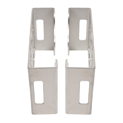 Cantonal Set van 2 beschermrekken Multiled 4 - 253x141x63,7 mm - met vrije driehoek - RVS materiaal