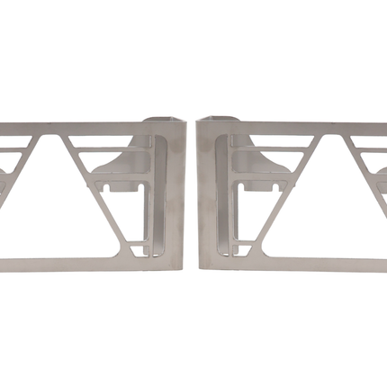 Cantonal Set van 2 beschermrekken Multiled 4 - 253x141x63,7 mm - met vrije driehoek - RVS materiaal