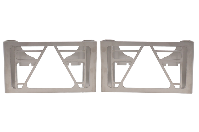 Cantonal Set van 2 beschermrekken Multiled 4 - 253x141x63,7 mm - met vrije driehoek - RVS materiaal