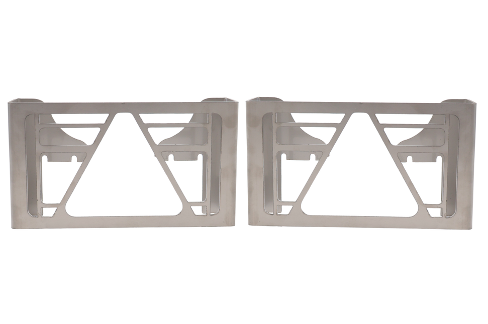 Cantonal Set van 2 beschermrekken Multiled 4 - 253x141x63,7 mm - met vrije driehoek - RVS materiaal