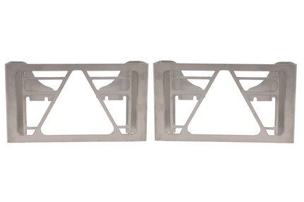 Cantonal Set van 2 beschermrekken Multiled 4 - 253x141x63,7 mm - met vrije driehoek - RVS materiaal