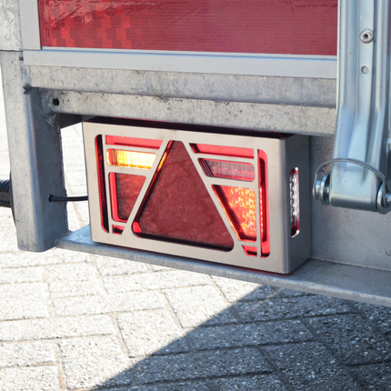 Cantonal Set van 2 beschermrekken Multiled 4 - 253x141x63,7 mm - met vrije driehoek - RVS materiaal