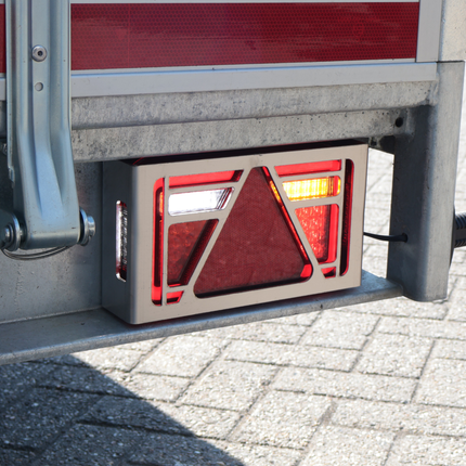 Cantonal Set van 2 beschermrekken Multiled 4 - 253x141x63,7 mm - met vrije driehoek - RVS materiaal