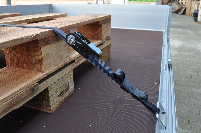 Cantonal Set van 2 spanbanden - 500x2,5 cm - zwart - breekbelasting 750 kg