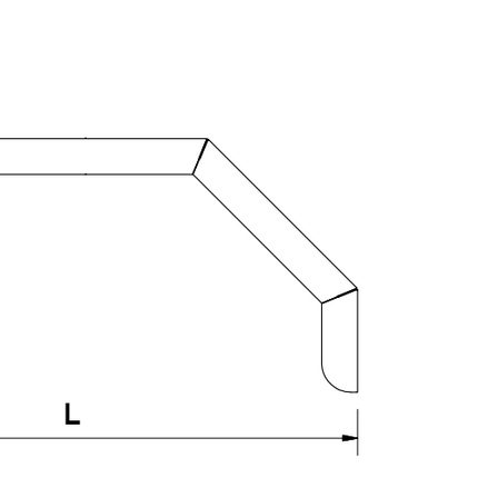 Cantonal Set van 2 spatborden - 830x240x310 mm