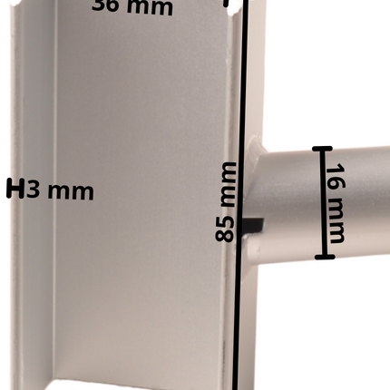 Cantonal Set van 4 aluminium verstelbare afdekzeilbeugels - 135-215 cm
