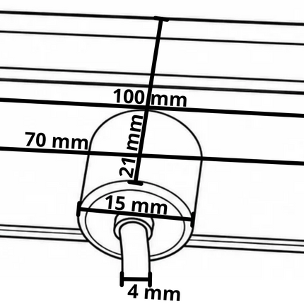 Cantonal Set van 4 oranje/gele markeringslampen - 100x34,5x11,5 mm - inclusief 10 cm 2 aderige draad
