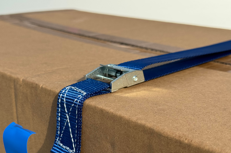 Cantonal Set van 4 sjorband - 300x2,5 cm - blauw - breekbelasting 250 kg