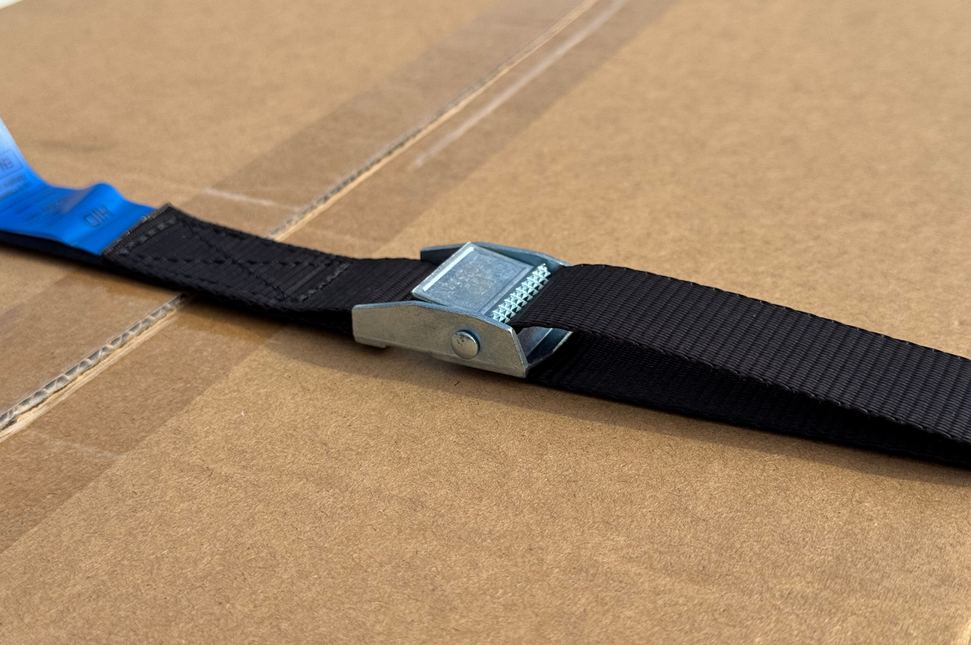 Cantonal Set van 4 sjorband - 300x2,5 cm - zwart - breekbelasting 250 kg