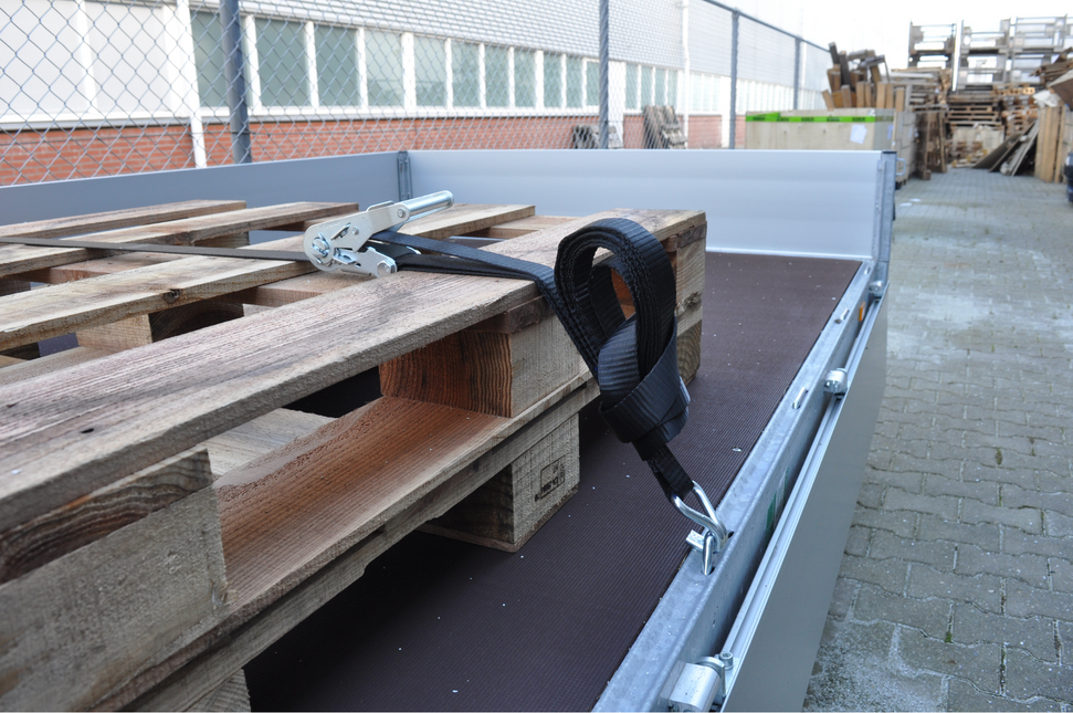 Cantonal Set van 4 spanbanden - 600x3,5 cm - zwart - breekbelasting 3000 kg