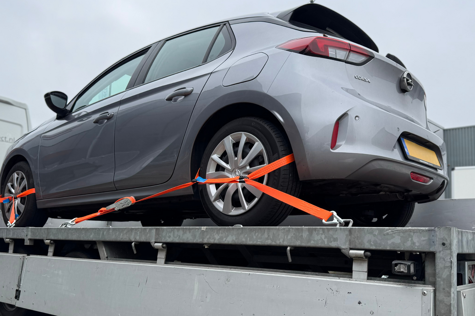 Cantonal Set van 4 spanbanden voor autoambulance - 330x3,6 cm - breekbelasting 3000 kg