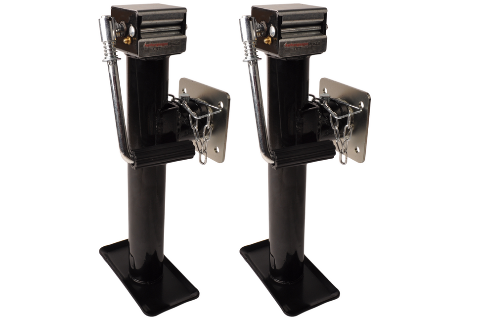 Cantonal Set van twee kantelbare en uitdraaibare steunpoten - 43-70 cm - 2000 kg - inclusief flens