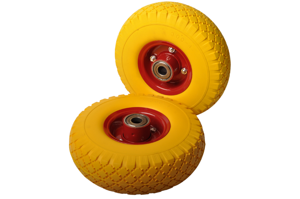 Cantonal Set van twee premium 3.00-4 anti lek steekwagenwielen - 20 mm naafdiameter - inclusief kogellager