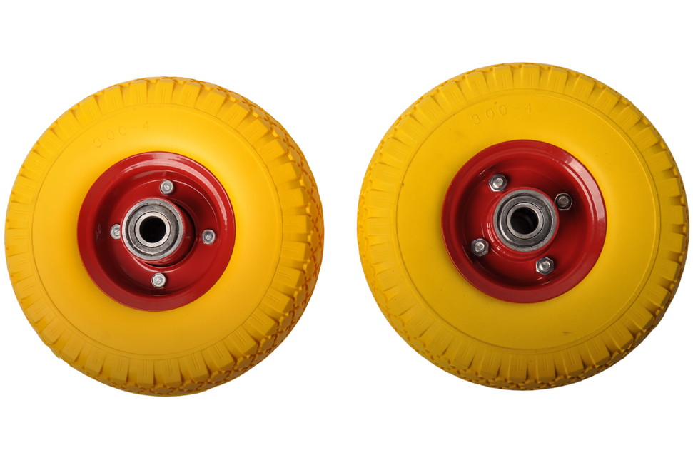 Cantonal Set van twee premium 3.00-4 anti lek steekwagenwielen - 20 mm naafdiameter - inclusief kogellager