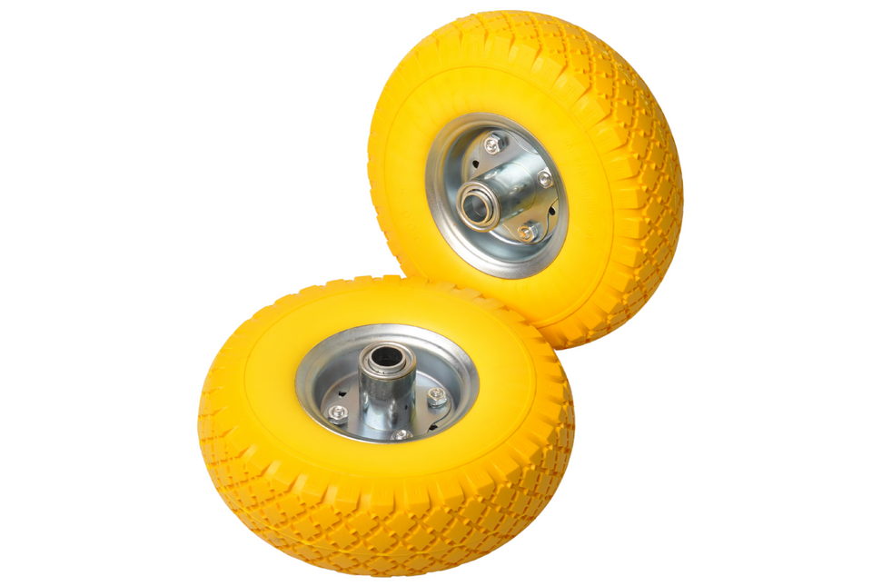 Cantonal Set van twee premium 3.00-4 anti lek steekwagenwielen - 20 mm naafdiameter - 55 mm naaflengte