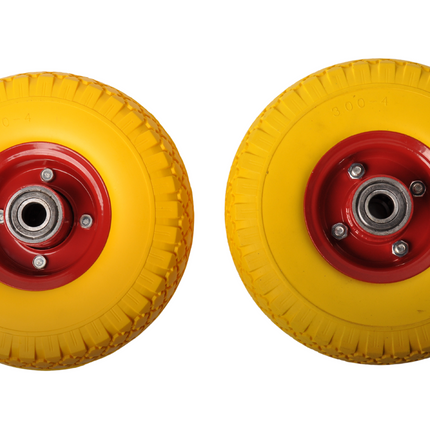 Cantonal Set van twee premium 3.00-4 steekwagenwielen - anti lek - naafdiameter: 20 mm - naaflengte: 75 mm