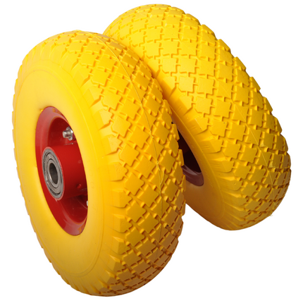 Cantonal Set van twee premium 3.00-4 steekwagenwielen - anti lek - naafdiameter: 20 mm - naaflengte: 75 mm