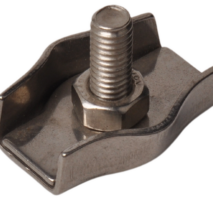 Cantonal Simplex klem van RVS voor staaldraad (6 mm)