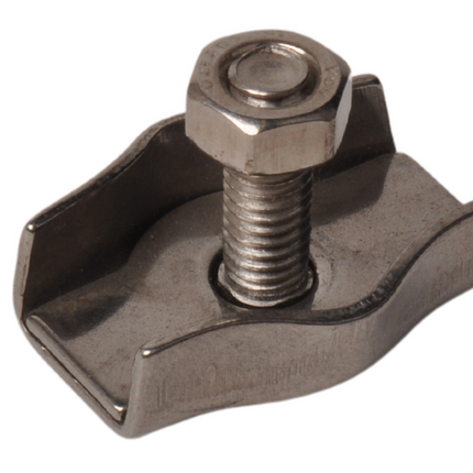 Cantonal Simplex klem van RVS voor staaldraad (6 mm)