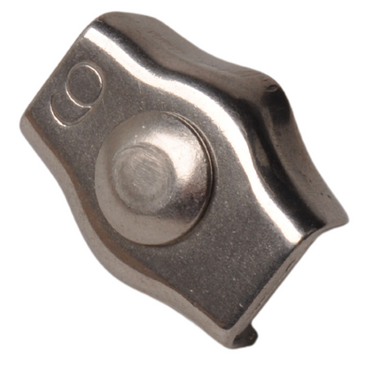 Cantonal Simplex klem van RVS voor staaldraad (6 mm)