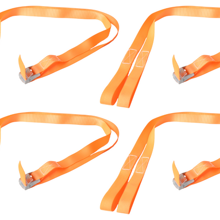 Cantonal Sjorband  oranje 195x2,5 cm (250 kg) 2-delig - set van 4 stuks
