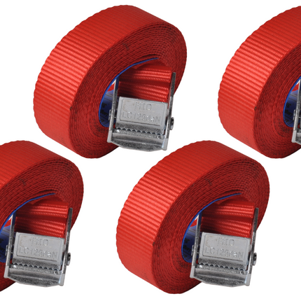 Cantonal Sjorband rood 300x2,5 cm (250 kg) - set van 4 stuks