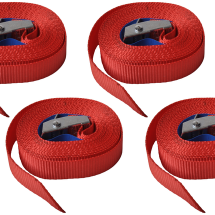 Cantonal Sjorband rood 300x2,5 cm (250 kg) - set van 4 stuks
