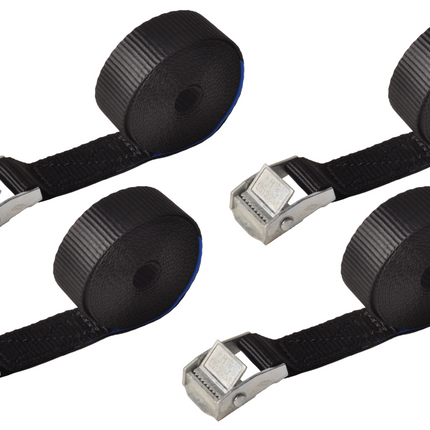 Cantonal Sjorband zwart 300x2,5 cm (250 kg) - set van 4 stuks