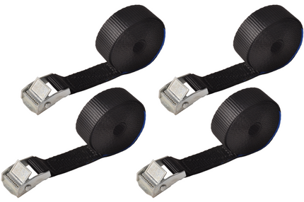 Cantonal Sjorband zwart 300x2,5 cm (250 kg) - set van 4 stuks