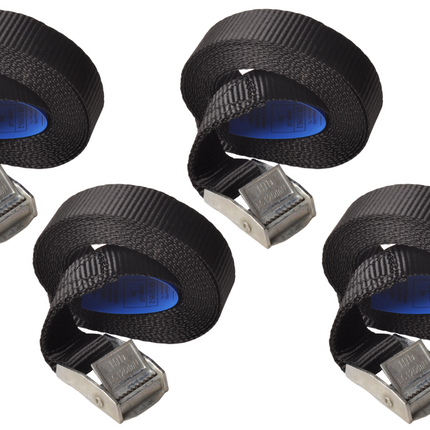 Cantonal Sjorband zwart 300x2,5 cm (250 kg) - set van 4 stuks