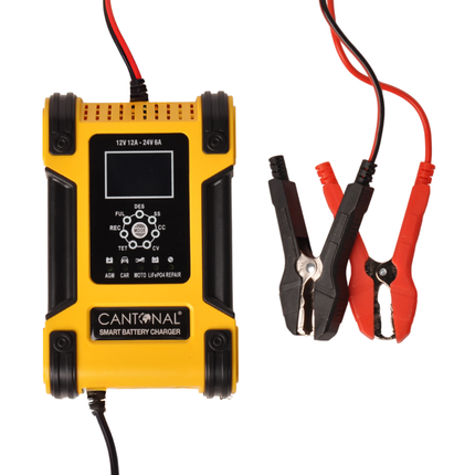 Cantonal Slimme acculader 12V/24V – 12A/6A – 7-traps laadproces