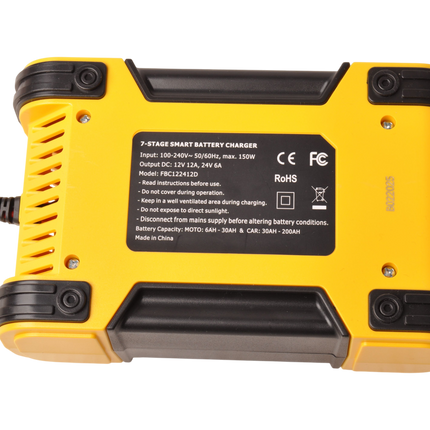 Cantonal Slimme acculader 12V/24V – 12A/6A – 7-traps laadproces