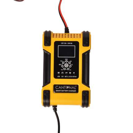 Cantonal Slimme acculader 12V/24V – 12A/6A – 7-traps laadproces